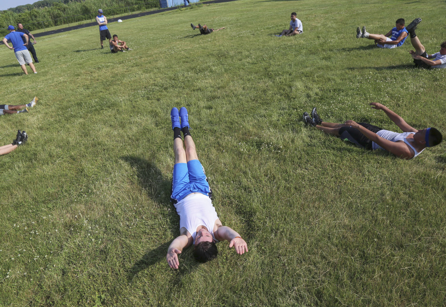 Hammond's Clark HS football players meet